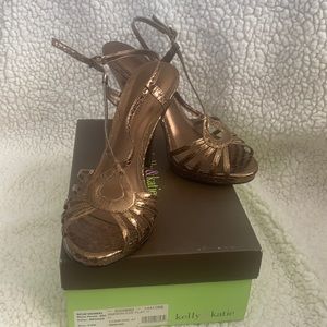 Bronze Kelly & Katie heels
